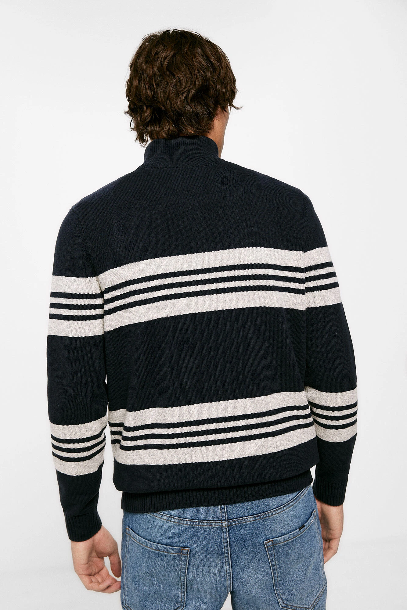 Women'secret Jersey Cuello Alto Cremallera Rayas 5 Women'secret Jersey Cuello Alto Cremallera Rayas – Image 3