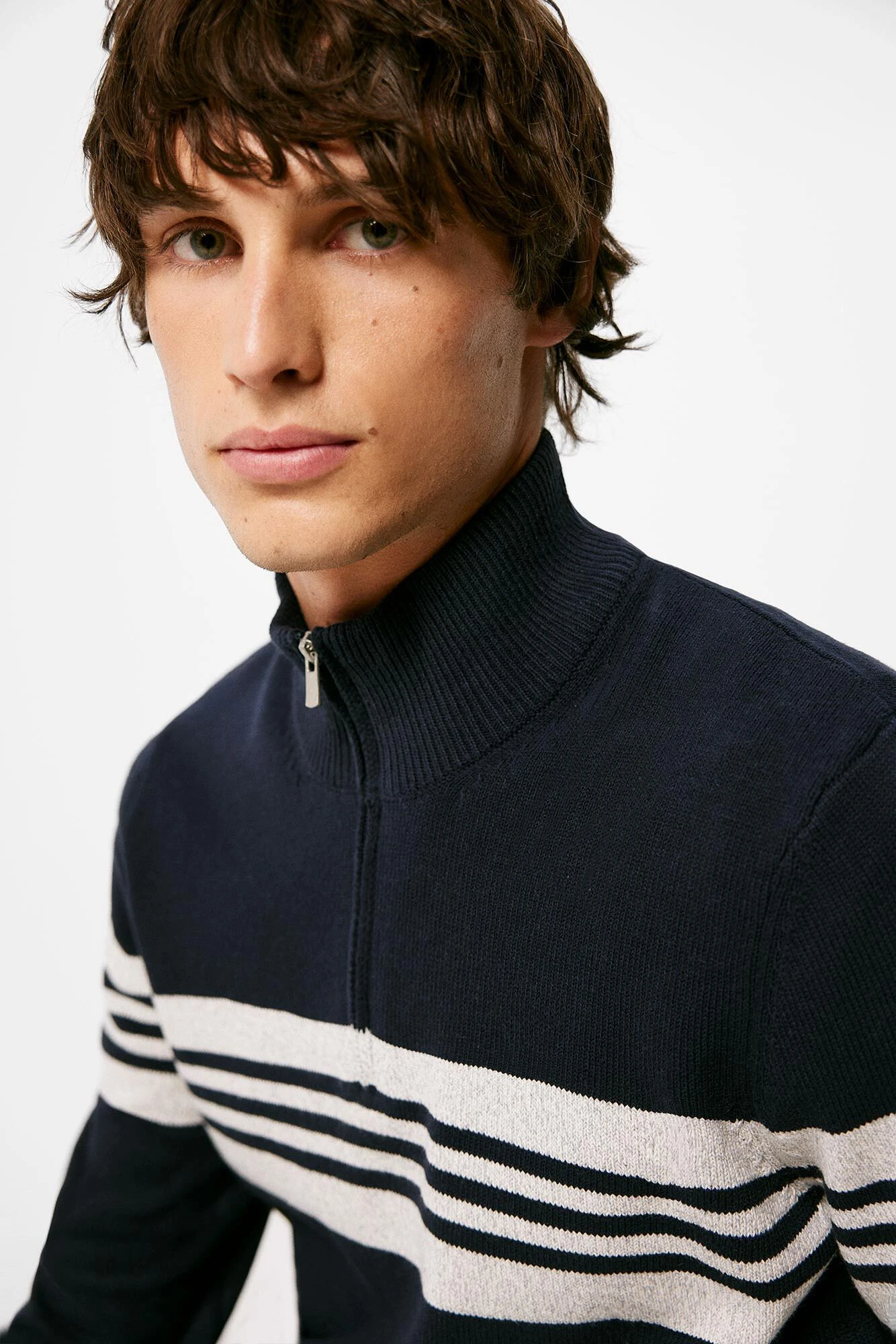 Women'secret Jersey Cuello Alto Cremallera Rayas 6 Women'secret Jersey Cuello Alto Cremallera Rayas – Image 4