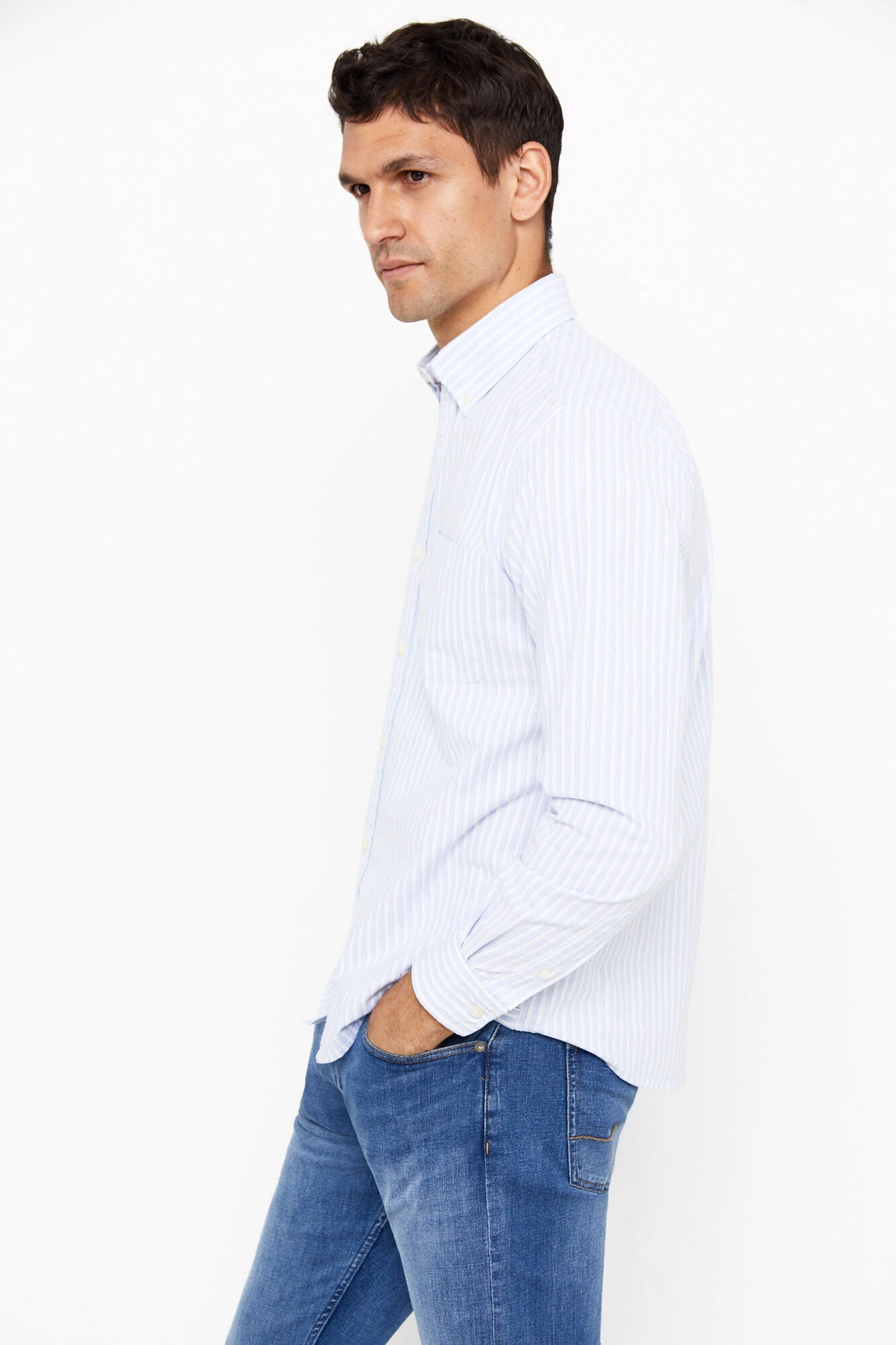 Women'secret Camisa Oxford Rayas 4 Women'secret Camisa Oxford Rayas – Image 2