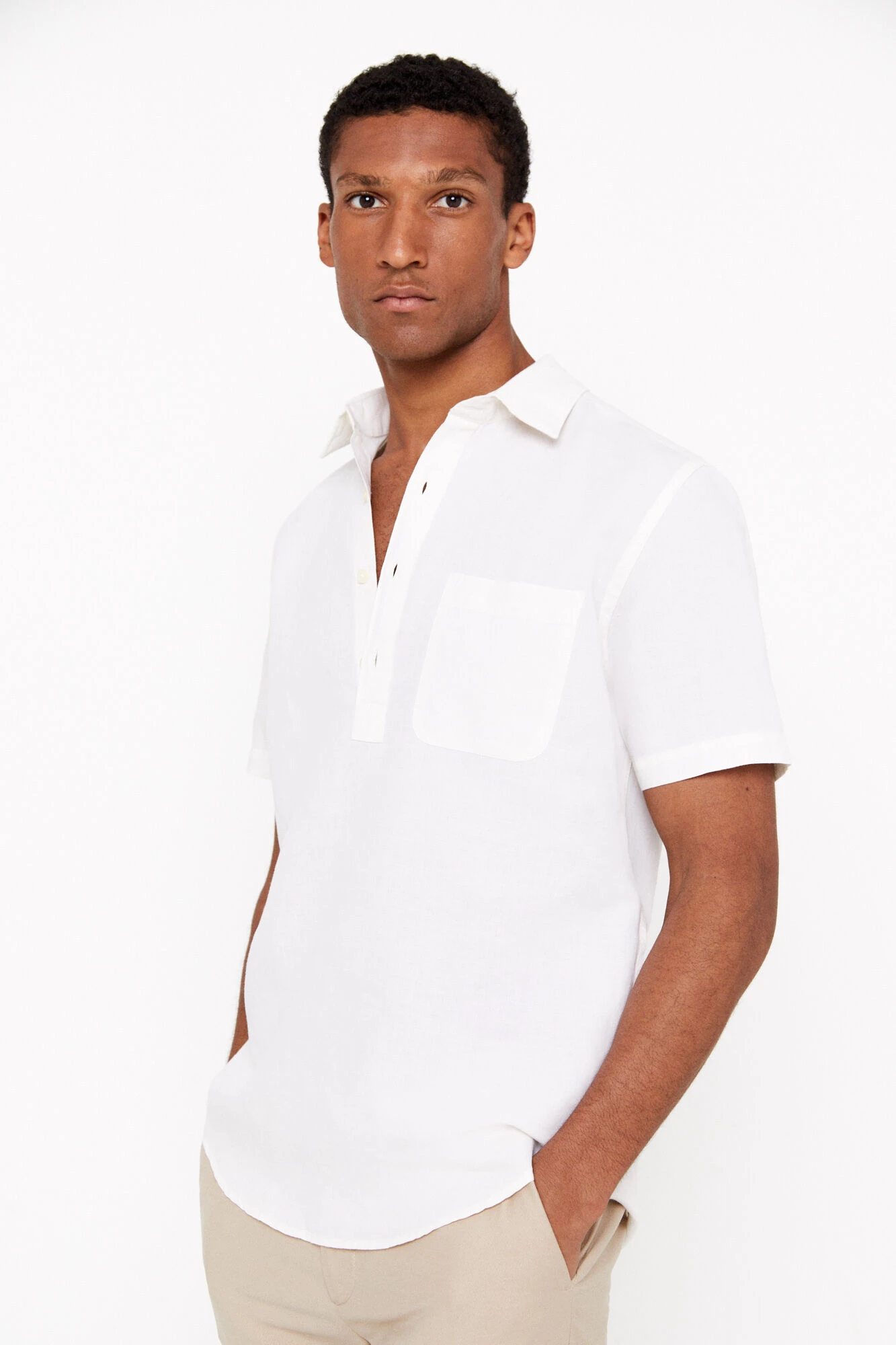 Women'secret Polera Manga Corta Lino Algodón 4 Women'secret Polera Manga Corta Lino Algodón – Image 2