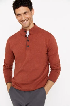 Women'secret Jersey Algodón Cashmere Cuello Alto Botones